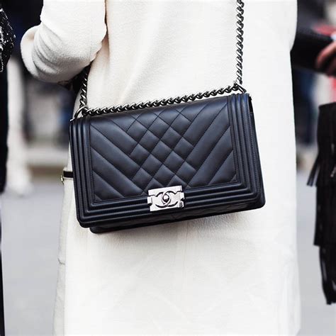 chanel black patent le boy wallet|chanel bag history.